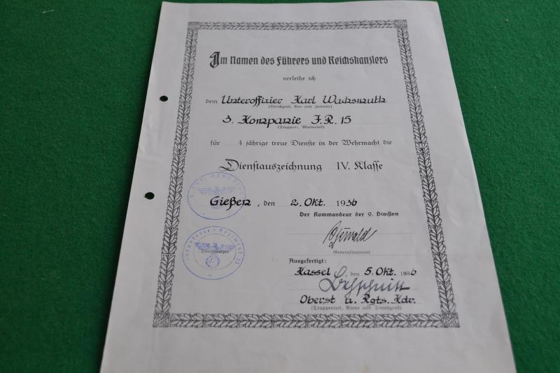 Award Certificate.