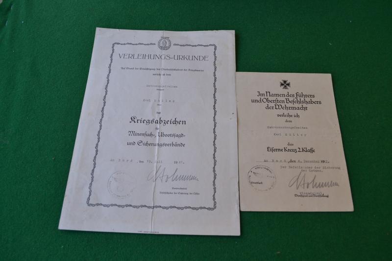 Pair of Kreigsmarine Citations.