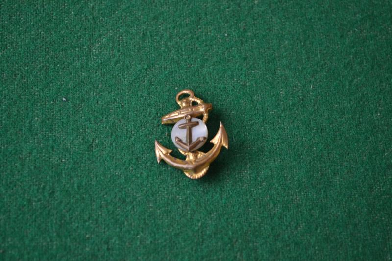 Navy badge.