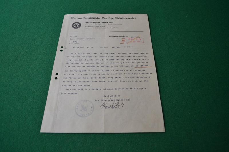 NSDAP Letter.