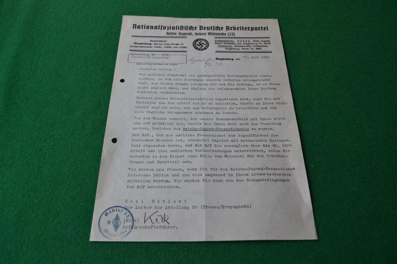 NSDAP Letter.