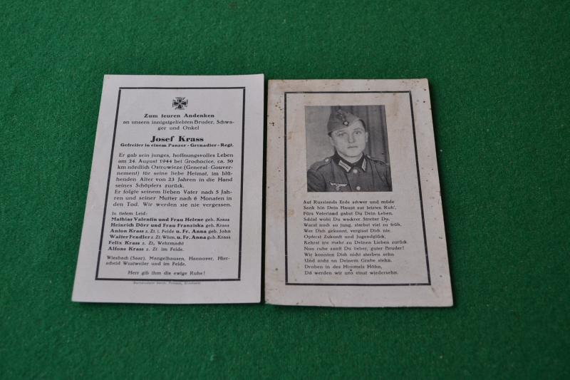 Memorial Card.